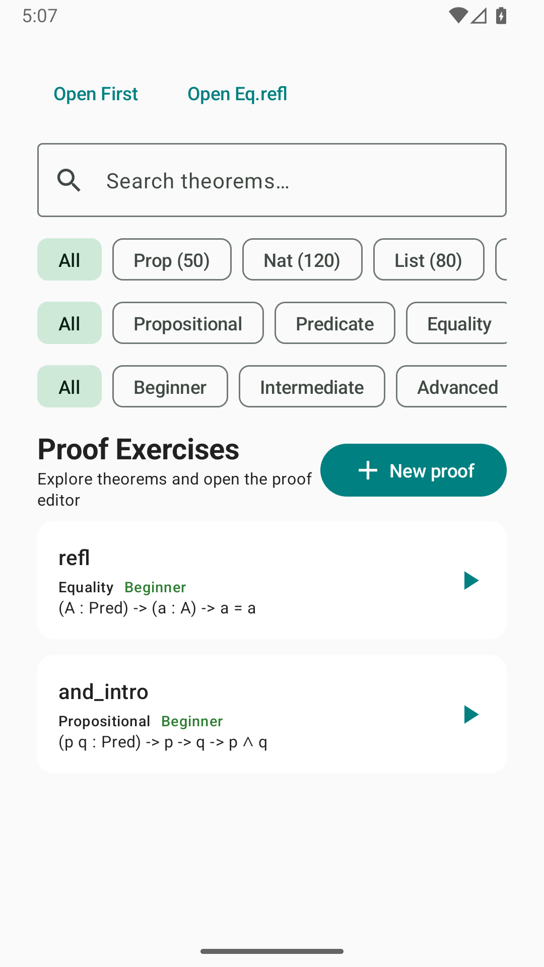 Your proof collection