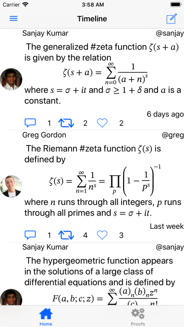 iOS Timeline Screenshot